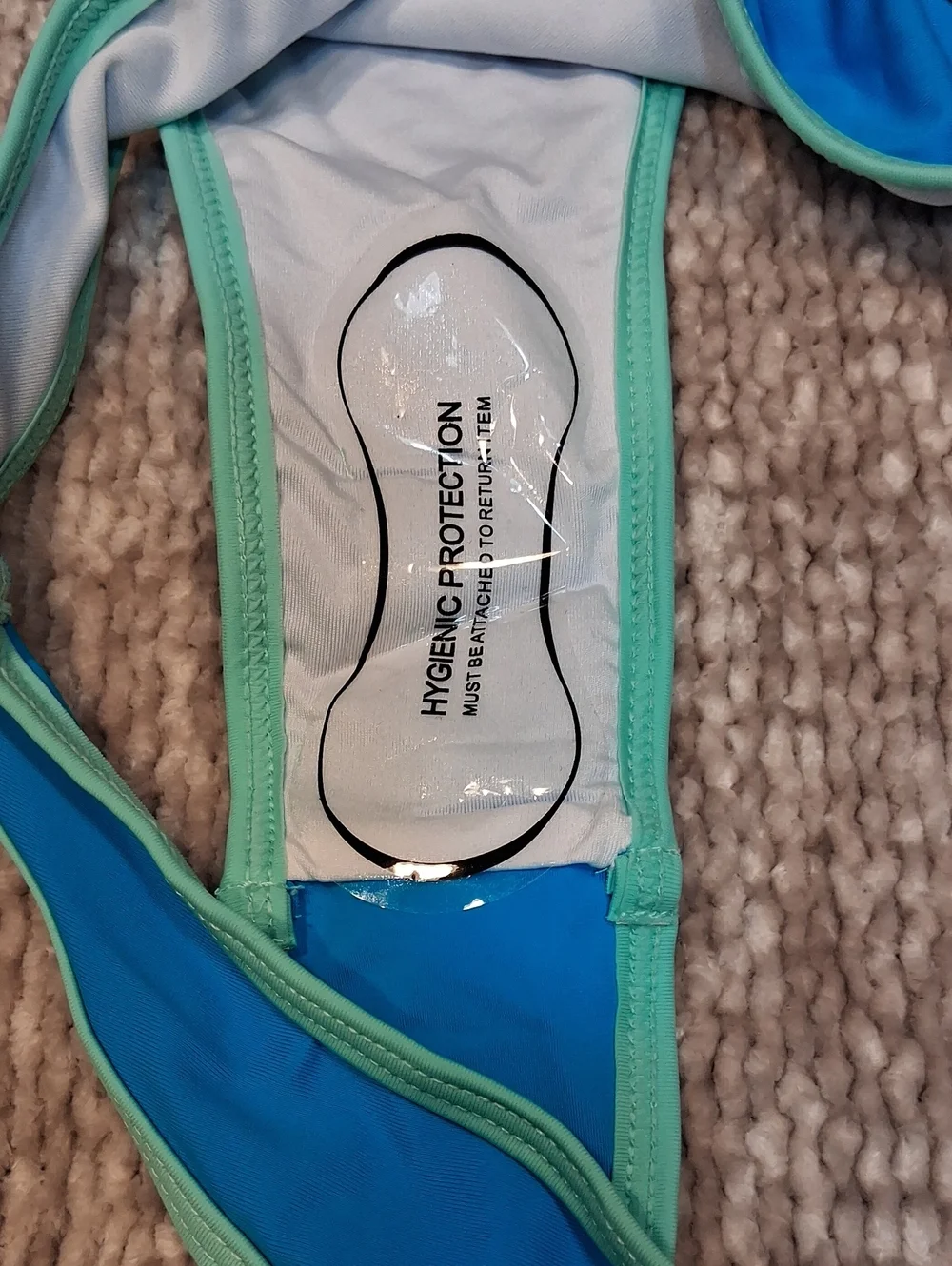 Blue & Mint Two-Piece Women's Bikini/ Thong Swim Set